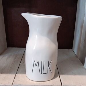 Rae Dunn Cream Ceramic Milk Pitcher